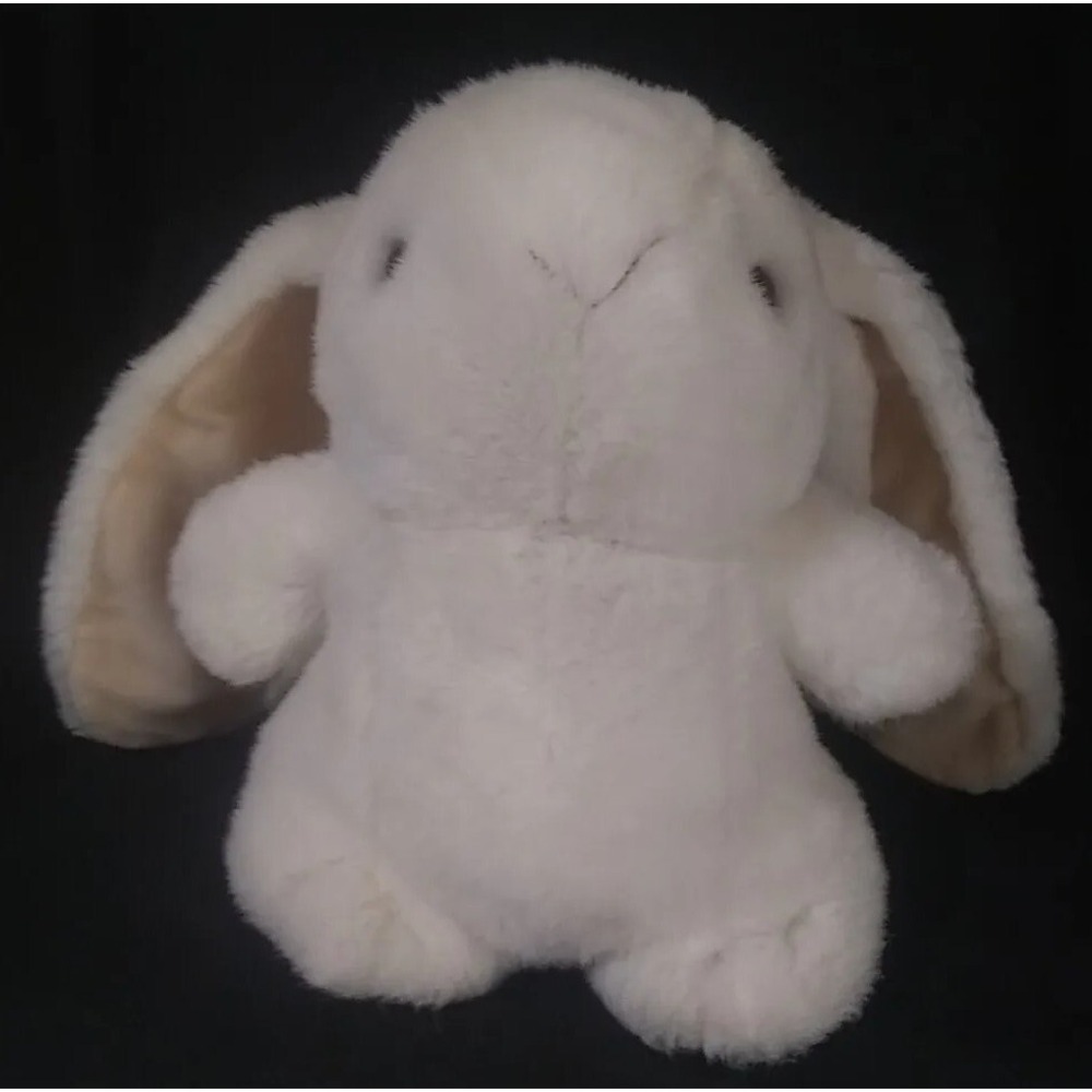 Plush Stuffed Bunny Rabbit Schmidt Cannon White 10" Long Lop Ears Easter READ